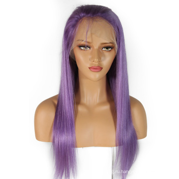 В наличии 10 &quot;-24&quot; светло-фиолетовые парики фронта шнурка человеческих волос бразильский реми парик волос без путаницы прямой